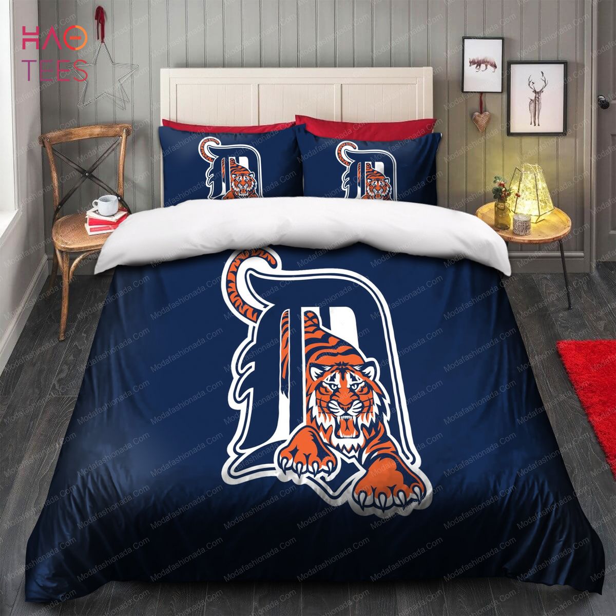 Logo Detroit Tigers MLB Bedding Sets