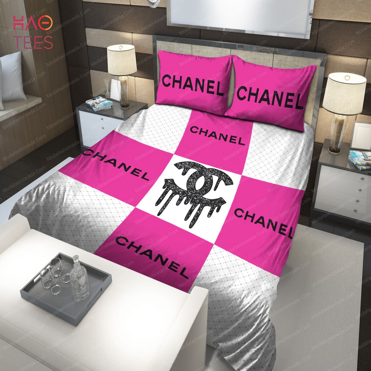 Pink Chanel Bedding Sets