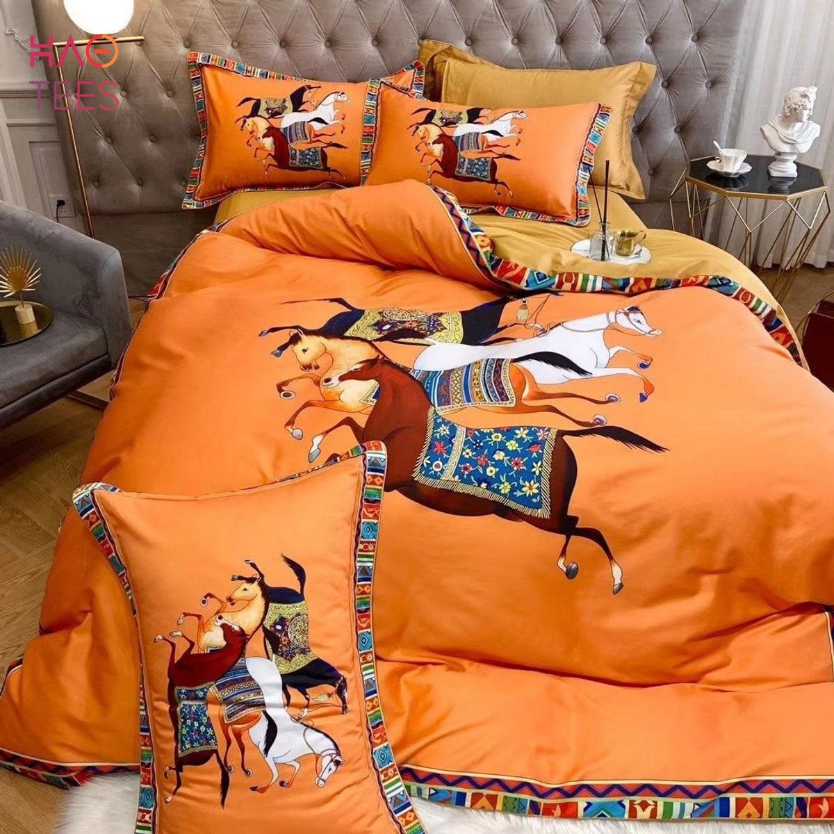 THE BEST Horse Luxury Brand Inspired 3D Personalized Customized Bedding Sets