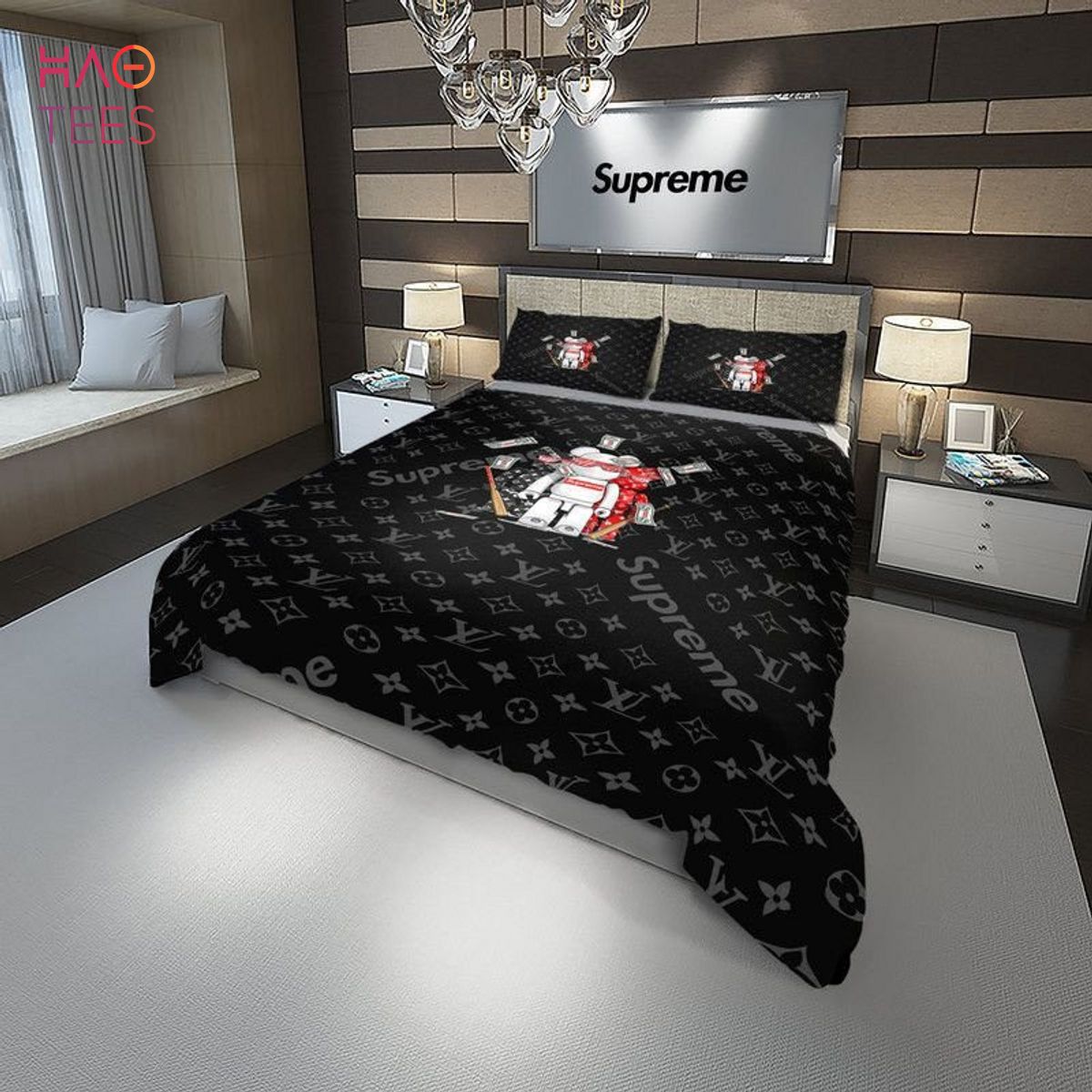 Be@rbrick LV Supreme Luxury Brand Bedding Sets Luxury Store