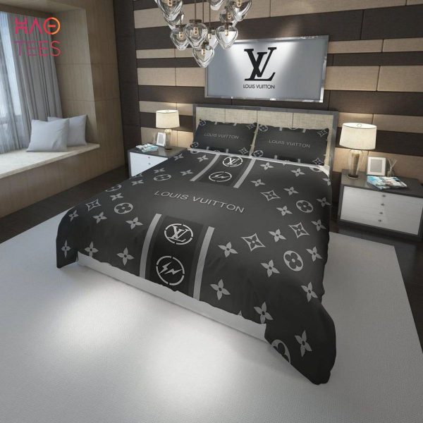 BEST Louis Vuitton Black Bedding Sets POD Design