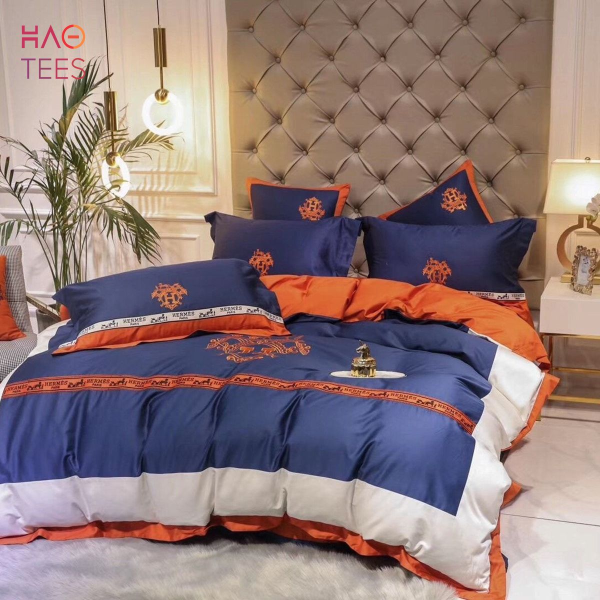 Hermes Mix Blue Luxury Color Bedding Sets