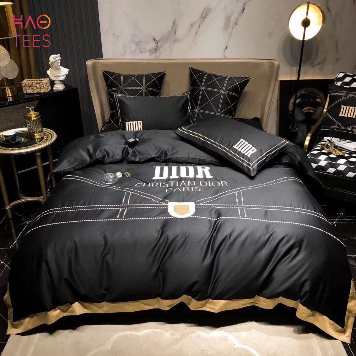 HOT Dior French Limited Edition Black Bedding Sets