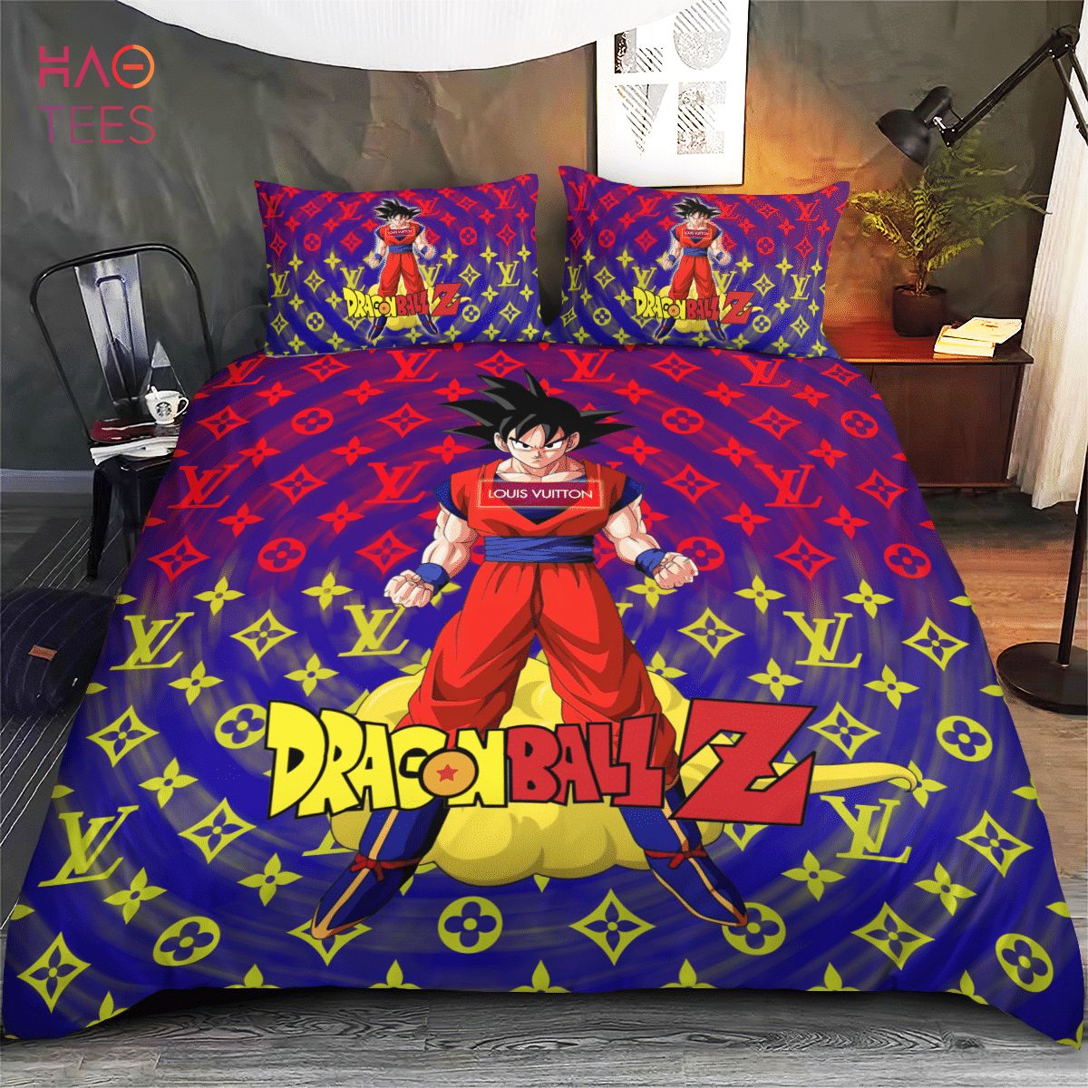 SALE] Louis Vuitton Dragon Ball Hot Luxury Logo Brand Bedding Set Bedspread  Duvet Cover Set Home