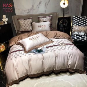 HOT Gucci French Limited Edition Brown Bedding Sets