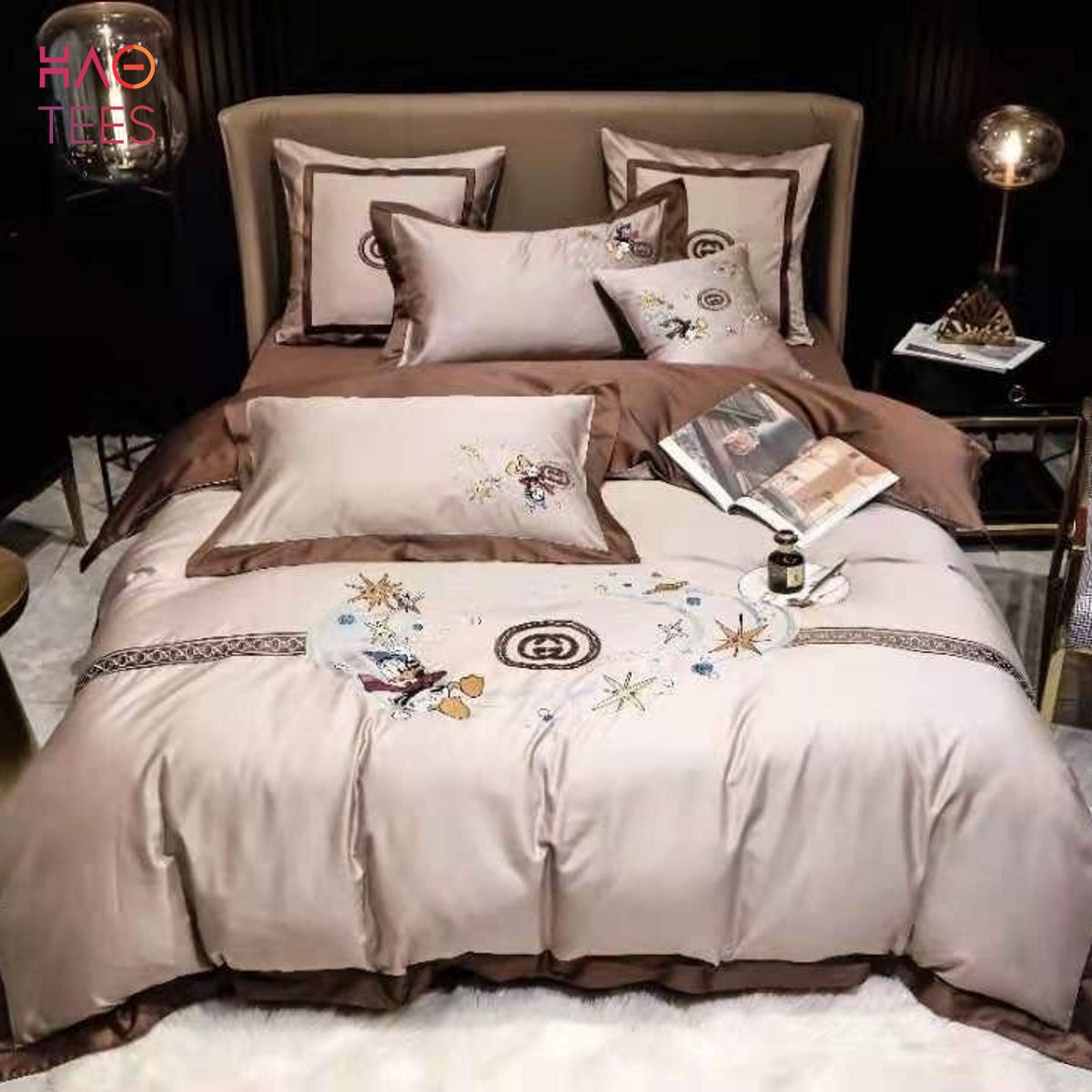 HOT Gucci Mix Brown Luxury Brand Bedding Sets POD Design