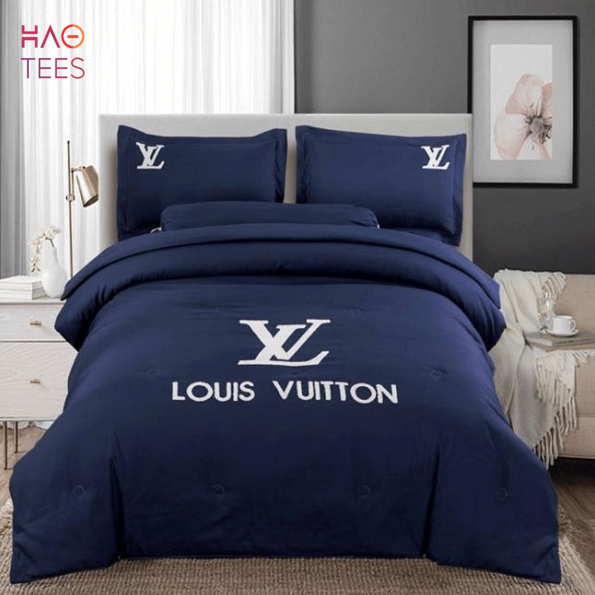 HOT] LV Black Luxury Brand Bedding Sets Limited Edition