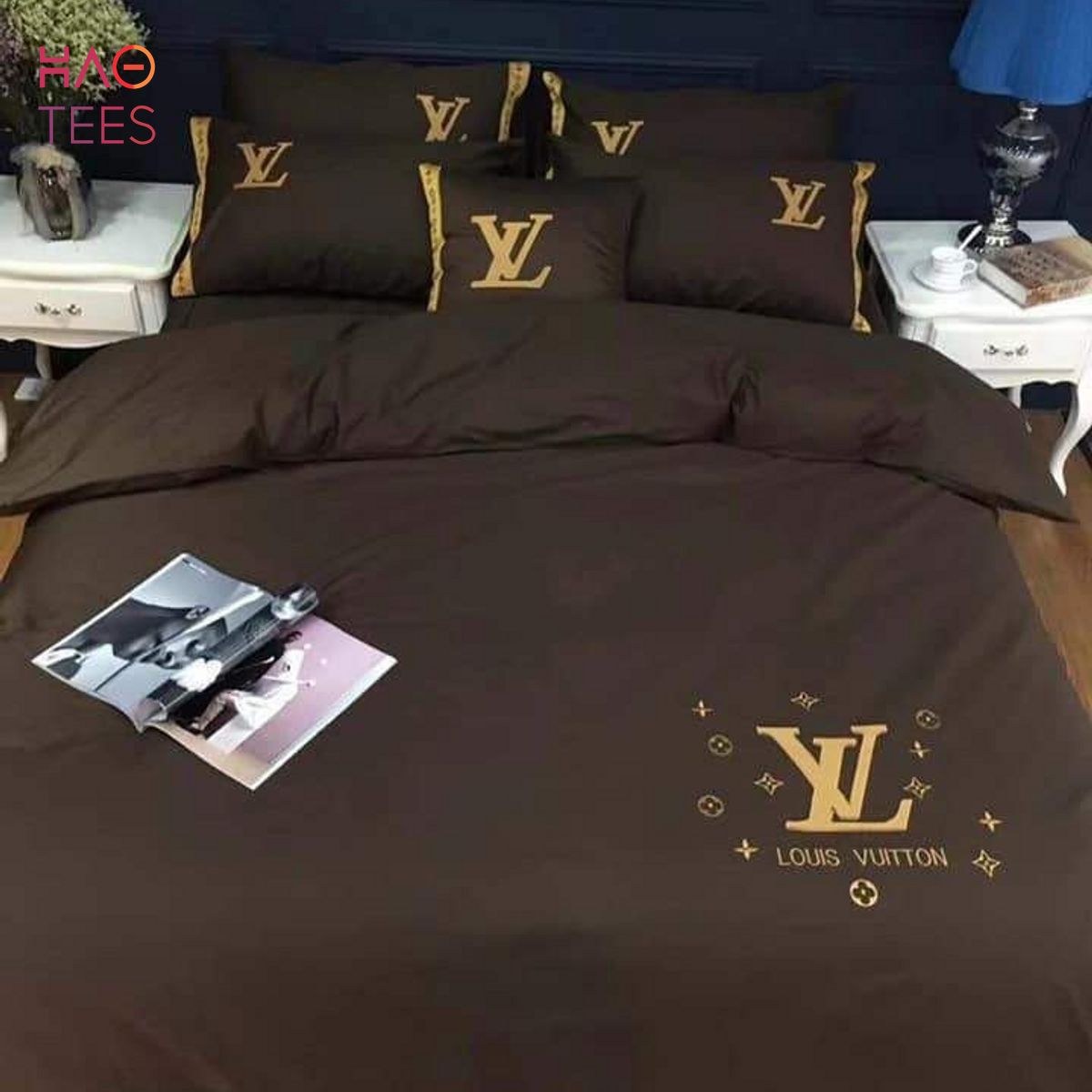Luxury French Fashion Logo Custom 3D Customized Bedding Sets