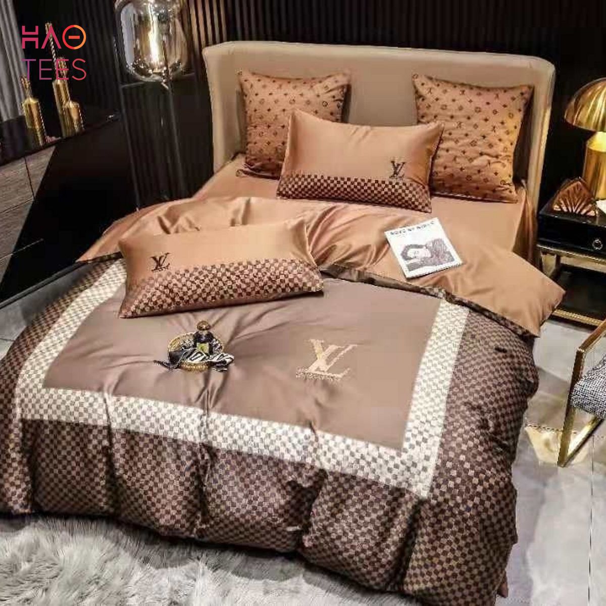 LV Mix Brown Luxury Color Bedding Sets