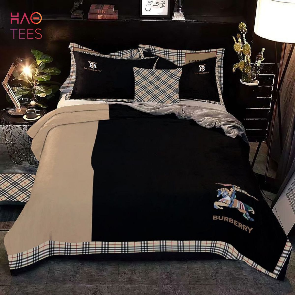 NEW Burberry French Limited Edition Black Bedding Sets