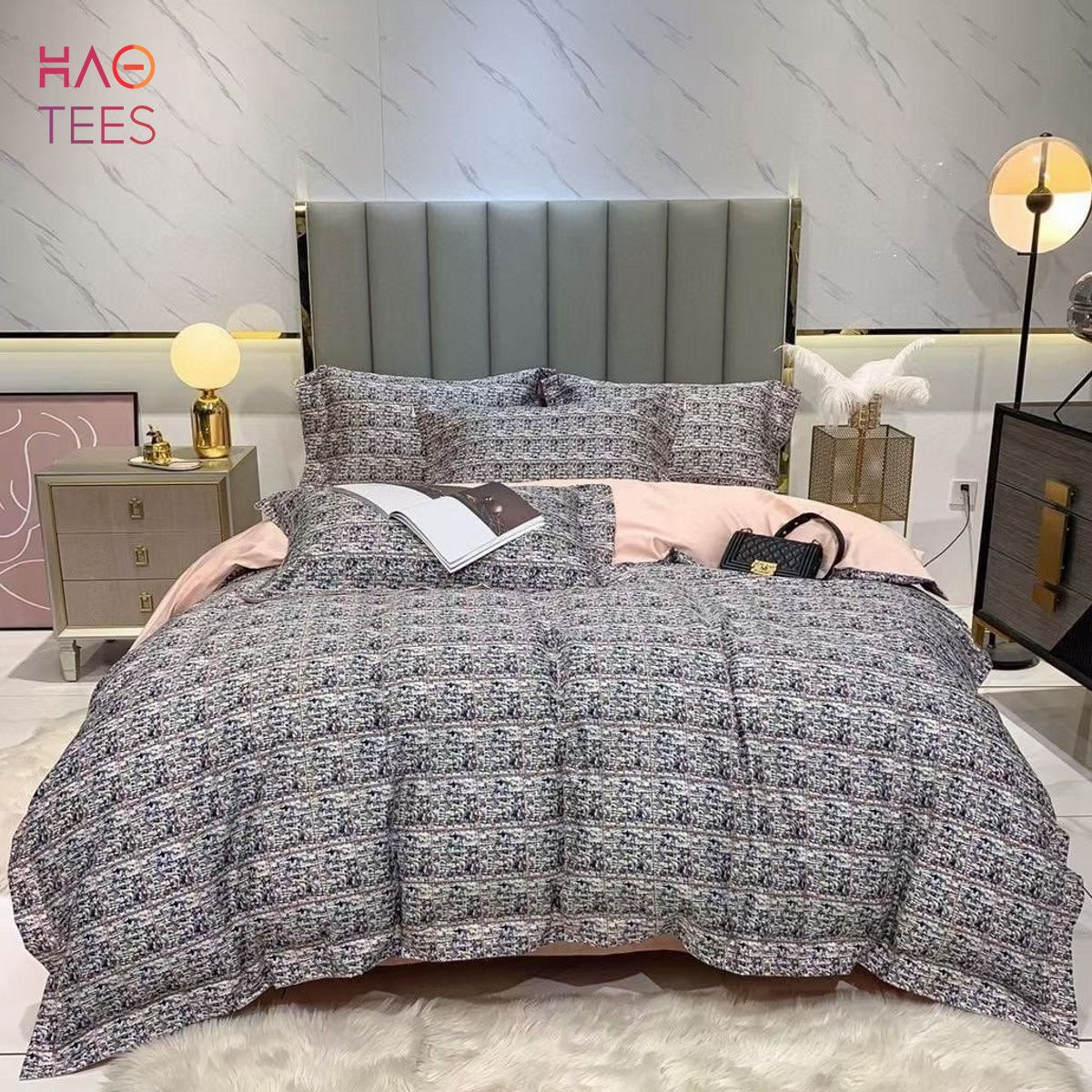 THE BEST Gray Luxury Brand Bedding Sets Limited Edition