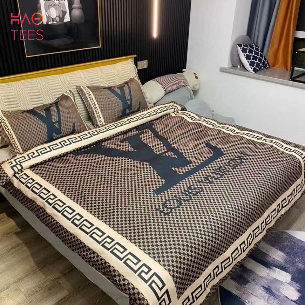 NEW LV Brown Mix Color Bedding Sets POD Design