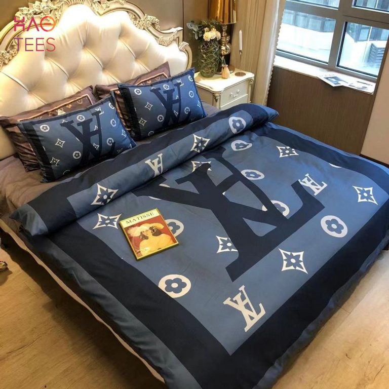 Trendding Louis Vuitton French Limited Edition Blue Bedding Sets