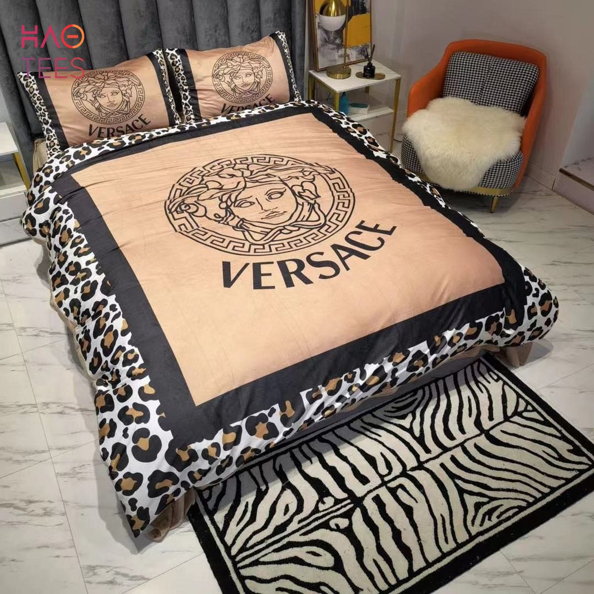 Versace Jaguar Luxury Brand Inspired 3D Personalized Customized Bedding Sets