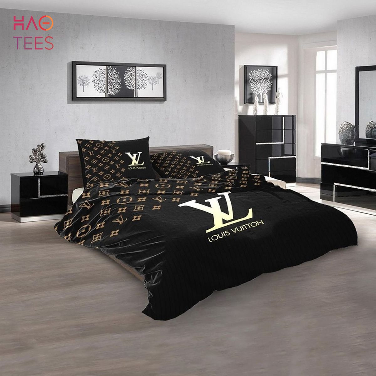 AVAILABLE] LV Mix Black Luxury Color Bedding Sets Limited Edition