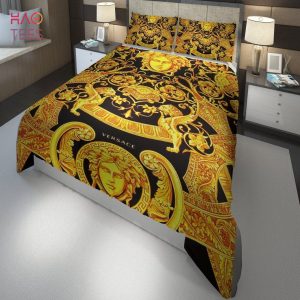 [BEST] Versace Logo Golden 3D Personalized Customized Bedding Sets