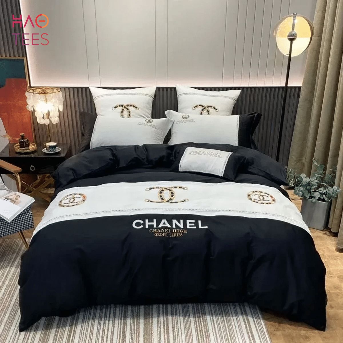 Chanel Logo Leopard Print Bedding Set