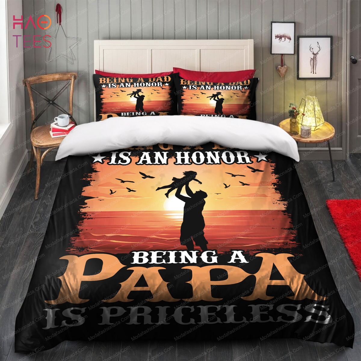 Being A Dad Is An Honor Being A Papa Is Priceless Bedding Sets Being A Dad Is An Honor Being A Papa Is Priceless Bedding Sets