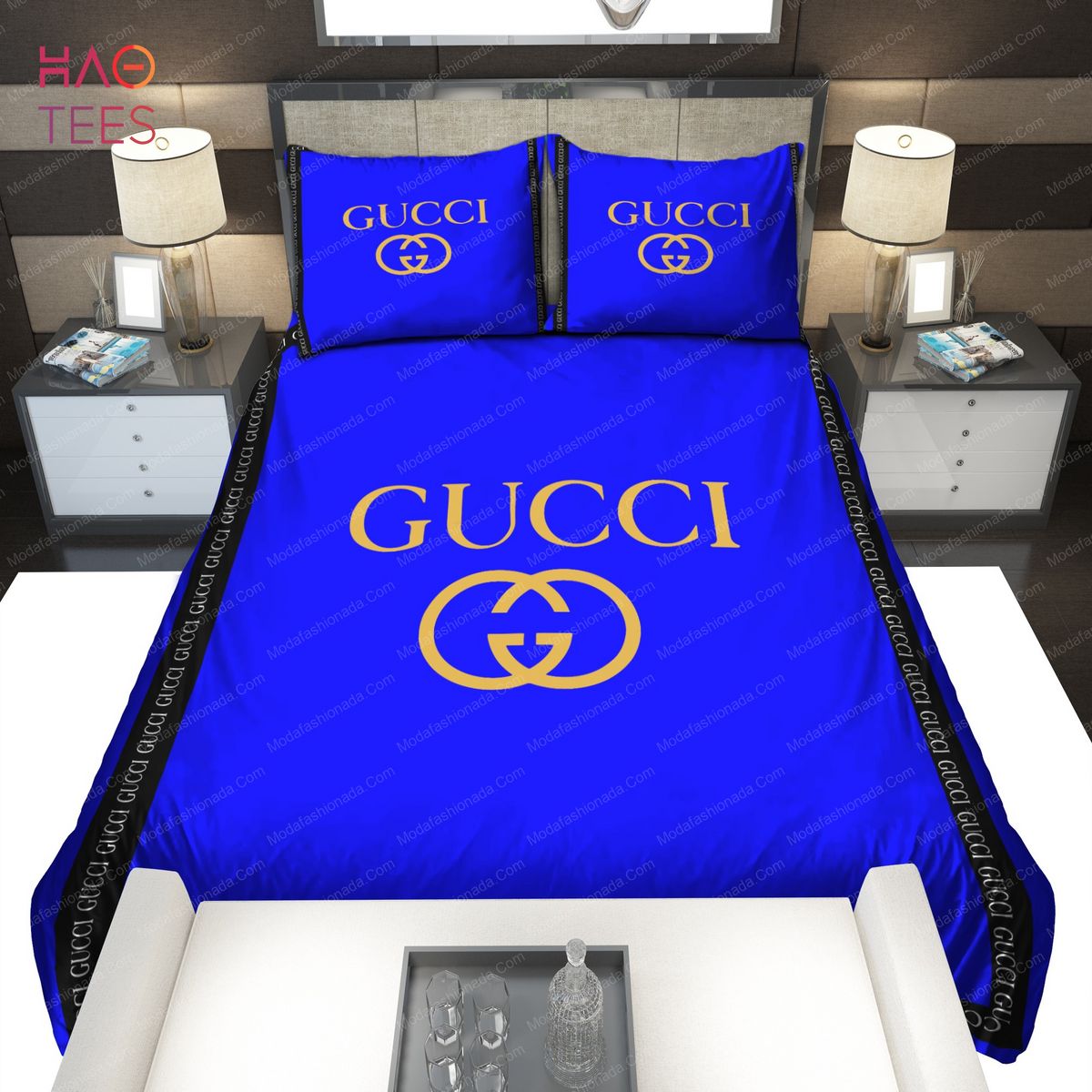 Blue Gucci Bedding Sets Luxury Store