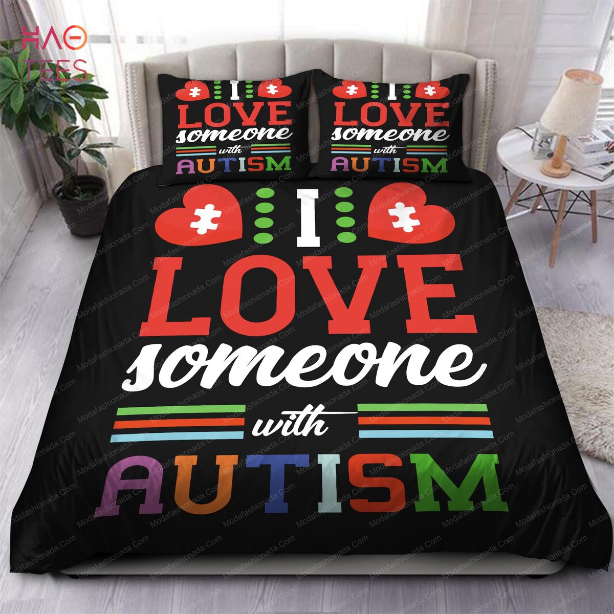 I Love Someone With Autism Bedding Sets