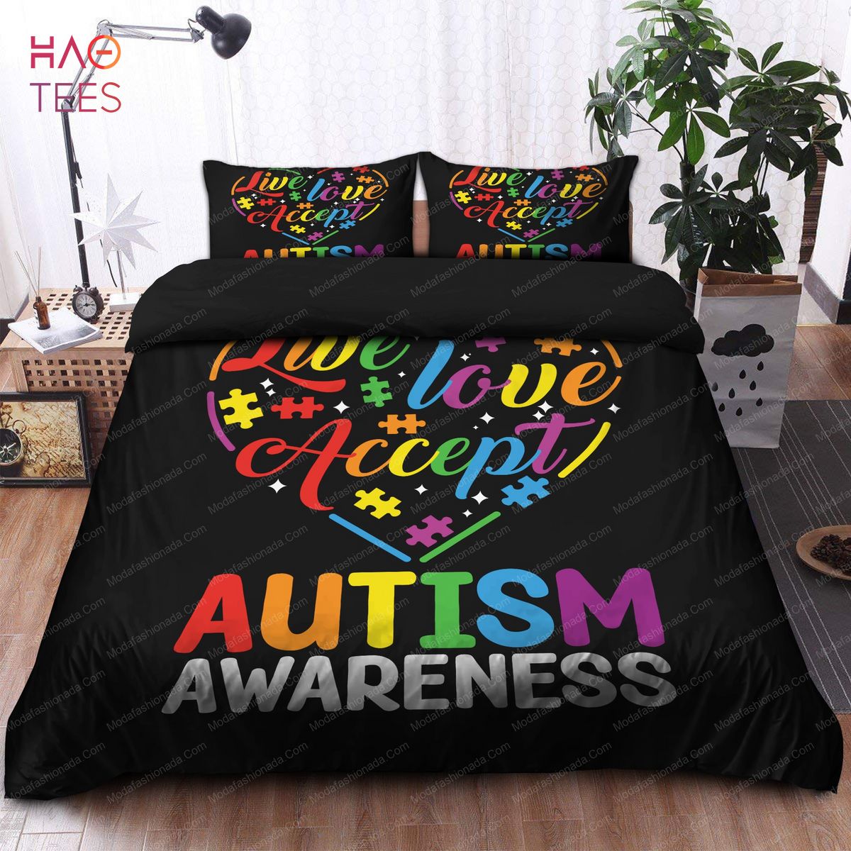 Live Love Accept Autism Awareness Bedding Sets