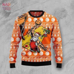 Basketball Santa Claus Ugly Christmas Sweater