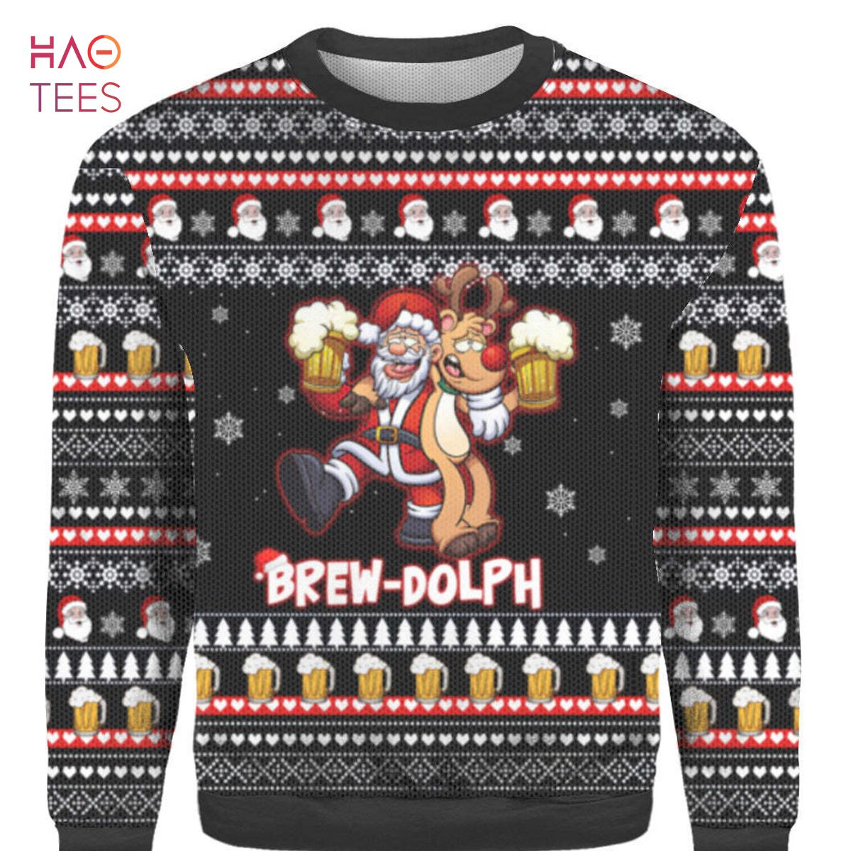 Brewdolph Reindeer Christmas Ugly Christmas Sweater