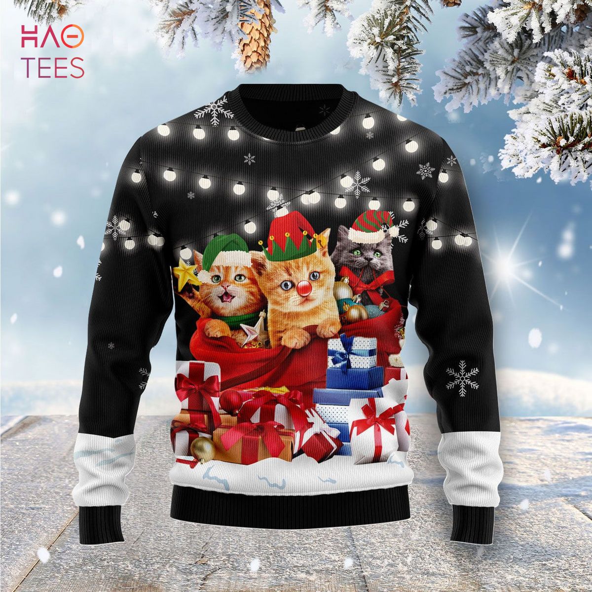 Cat Gifts Noel Ugly Christmas Sweater