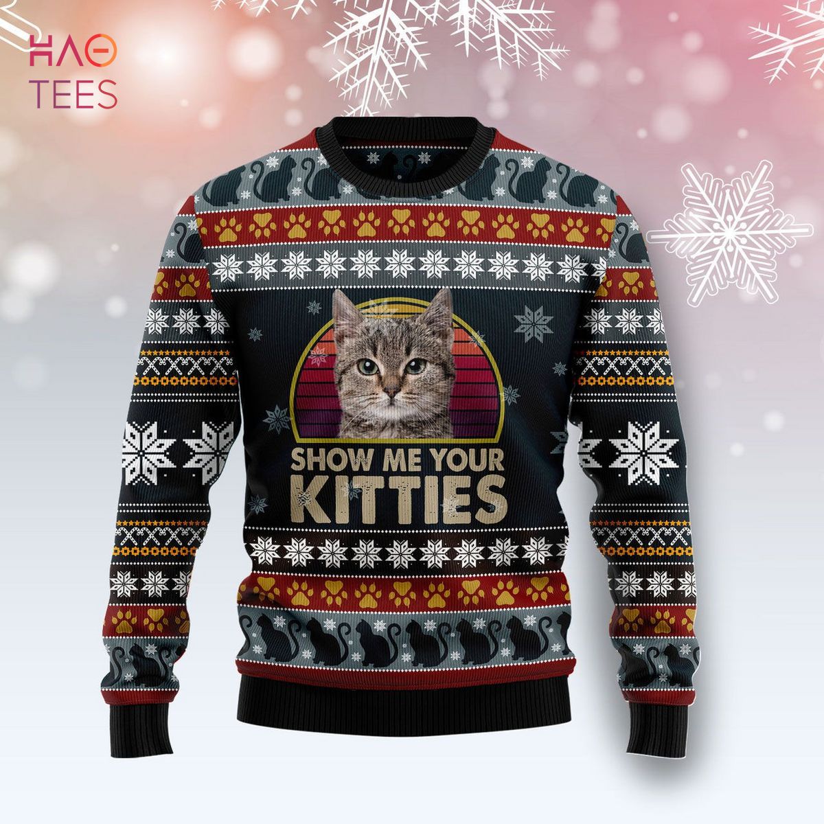 Cat Show Me Your Kitties Ugly Christmas Sweater Cat Show Me Your Kitties Ugly Christmas Sweater