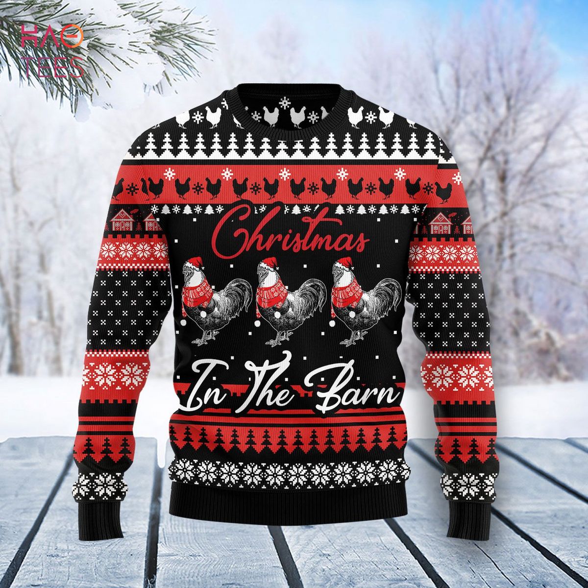 Chicken Farm Ugly Christmas Sweater Chicken Farm Ugly Christmas Sweater