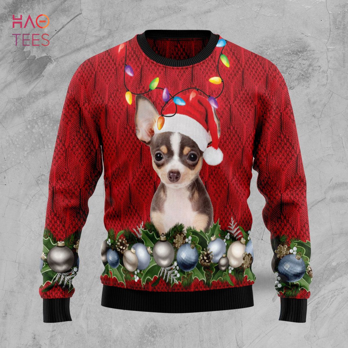 Chihuahua Christmas Beauty Ugly Christmas Sweater Chihuahua Christmas Beauty Ugly Christmas Sweater