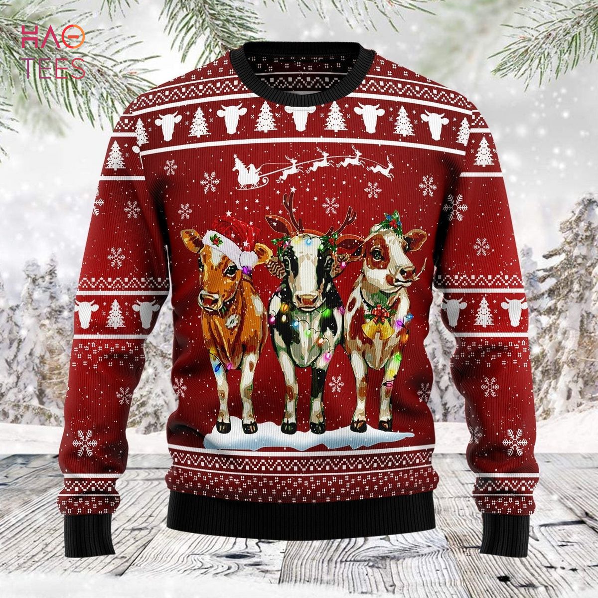 Cow Christmas Ugly Christmas Sweater Cow Christmas Ugly Christmas Sweater