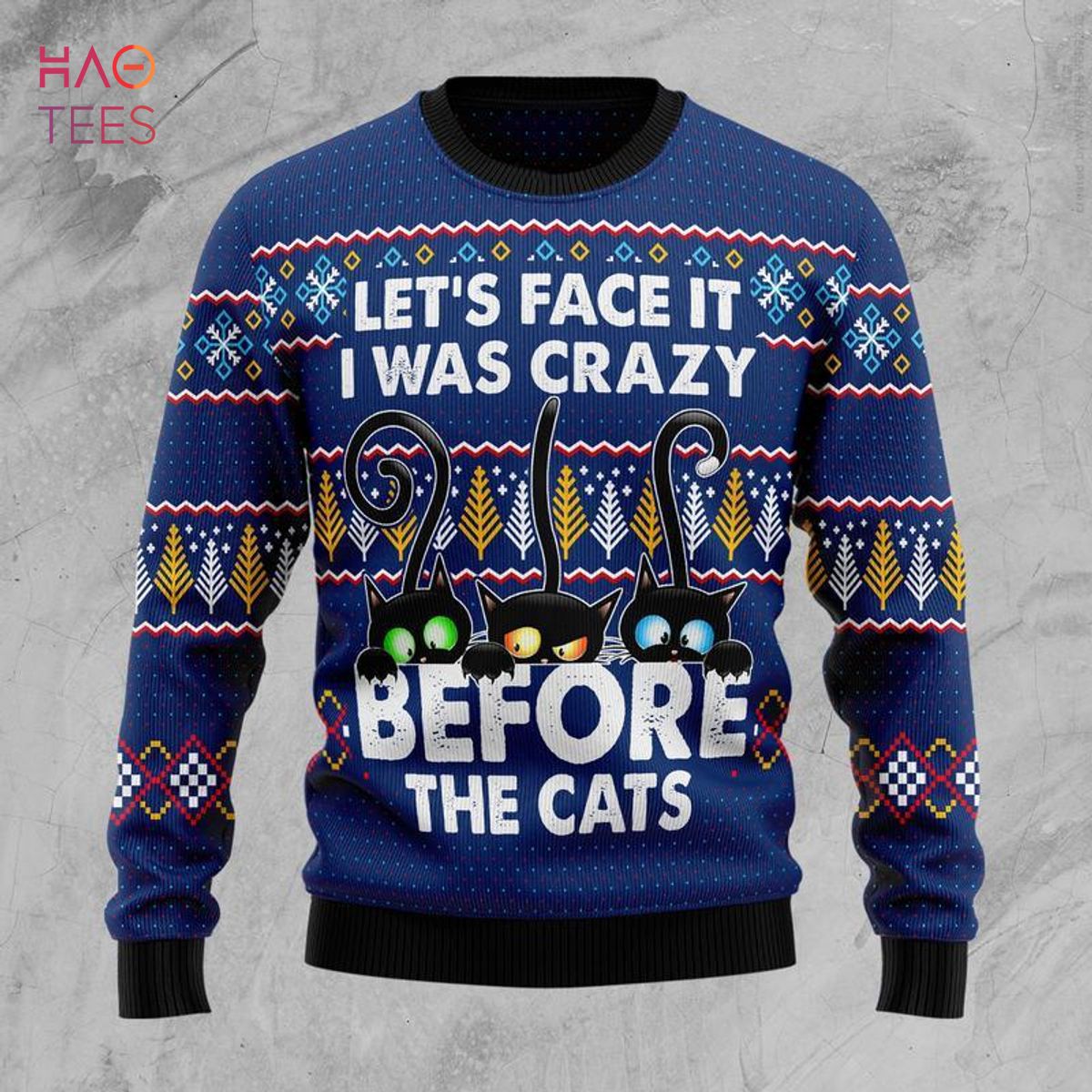 Crazy Cat Ugly Christmas Sweater Crazy Cat Ugly Christmas Sweater
