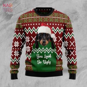 Dachshund You Look So Ugly Christmas Sweater