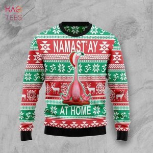 Flamingo Yoga Ugly Christmas Sweater