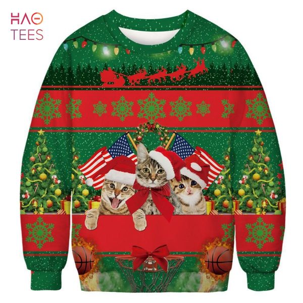 Funny Cat Ugly Christmas Sweater