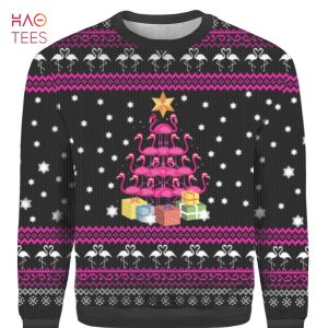 Funny Flamingo Tree Ugly Christmas Sweater