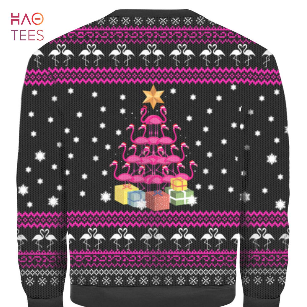 Funny Flamingo Tree Ugly Christmas Sweater Funny Flamingo Tree Ugly Christmas Sweater
