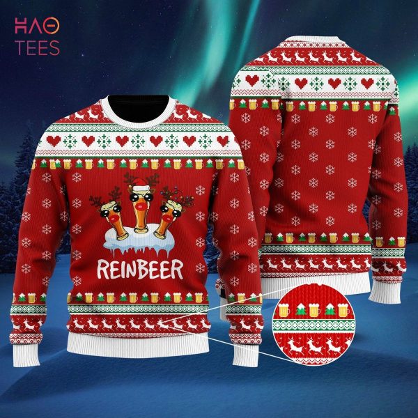 Funny Reindeer Reinbeer Christmas Ugly Christmas Sweater