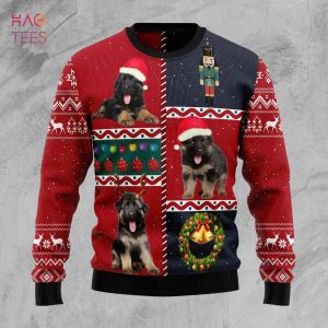 German Stepherd Vintage Ugly Christmas Sweater