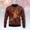 Giraffe Pattern Ugly Christmas Sweater