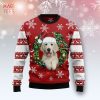 Golden Retriever Winter Tree Ugly Christmas Sweater
