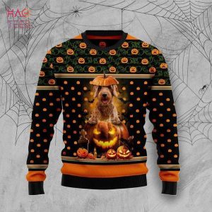 Goldendoodle Pumpkin Halloween Ugly Christmas Sweater