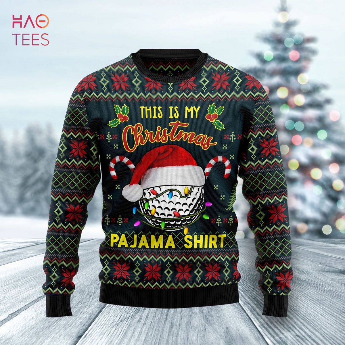 Golf Pajama Ugly Christmas Sweater