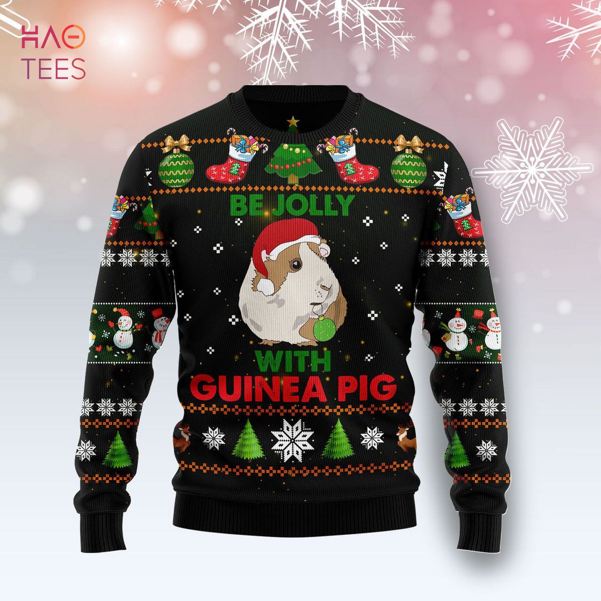 Guinea Pig Be Jolly Christmas Ugly Christmas Sweater Guinea Pig Be Jolly Christmas Ugly Christmas Sweater