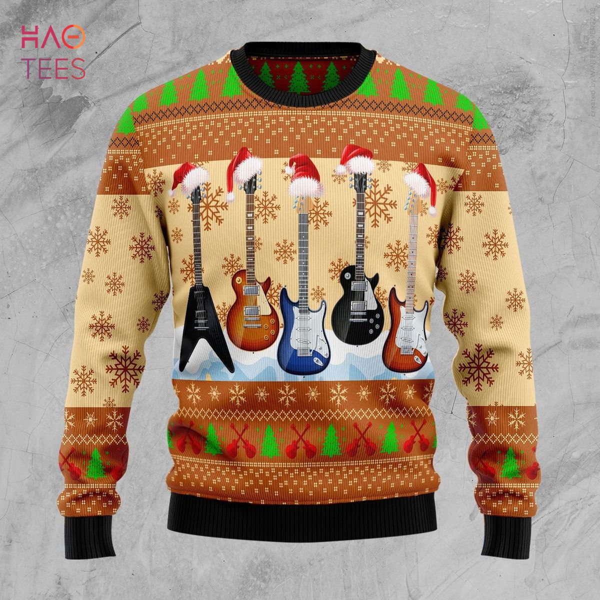 Guitar Xmas Ugly Christmas Sweater