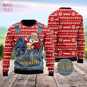 Ho Ho Hold My Beer Santa Ugly Christmas Sweater