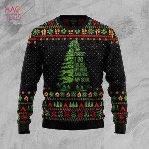 Into The Forest I Go Camping Ugly Christmas Sweater