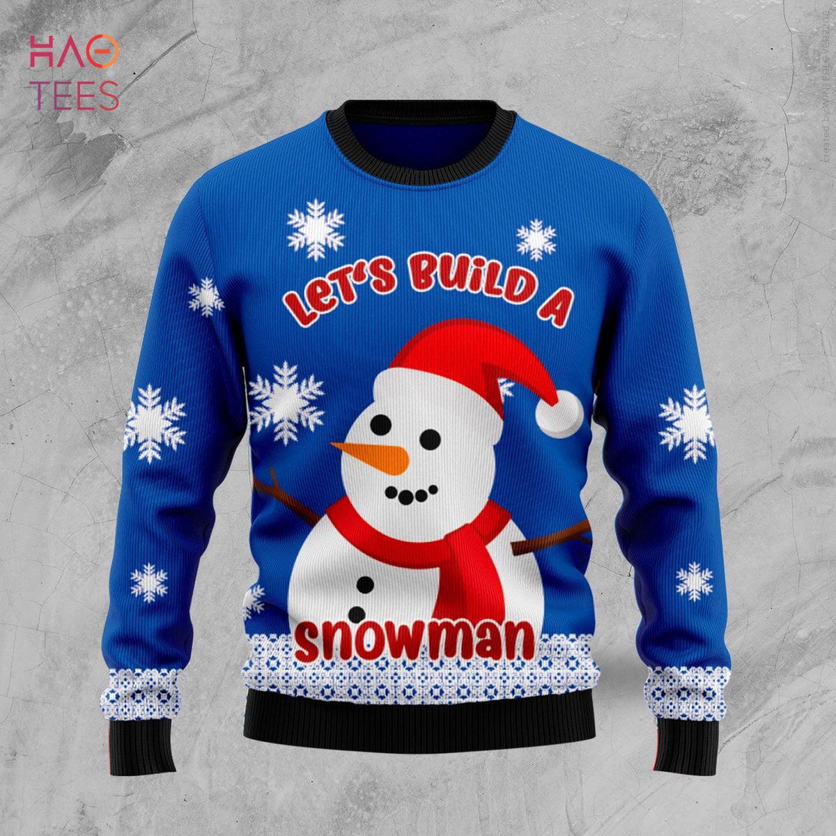 Lets Build A Snowman Ugly Christmas Sweater
