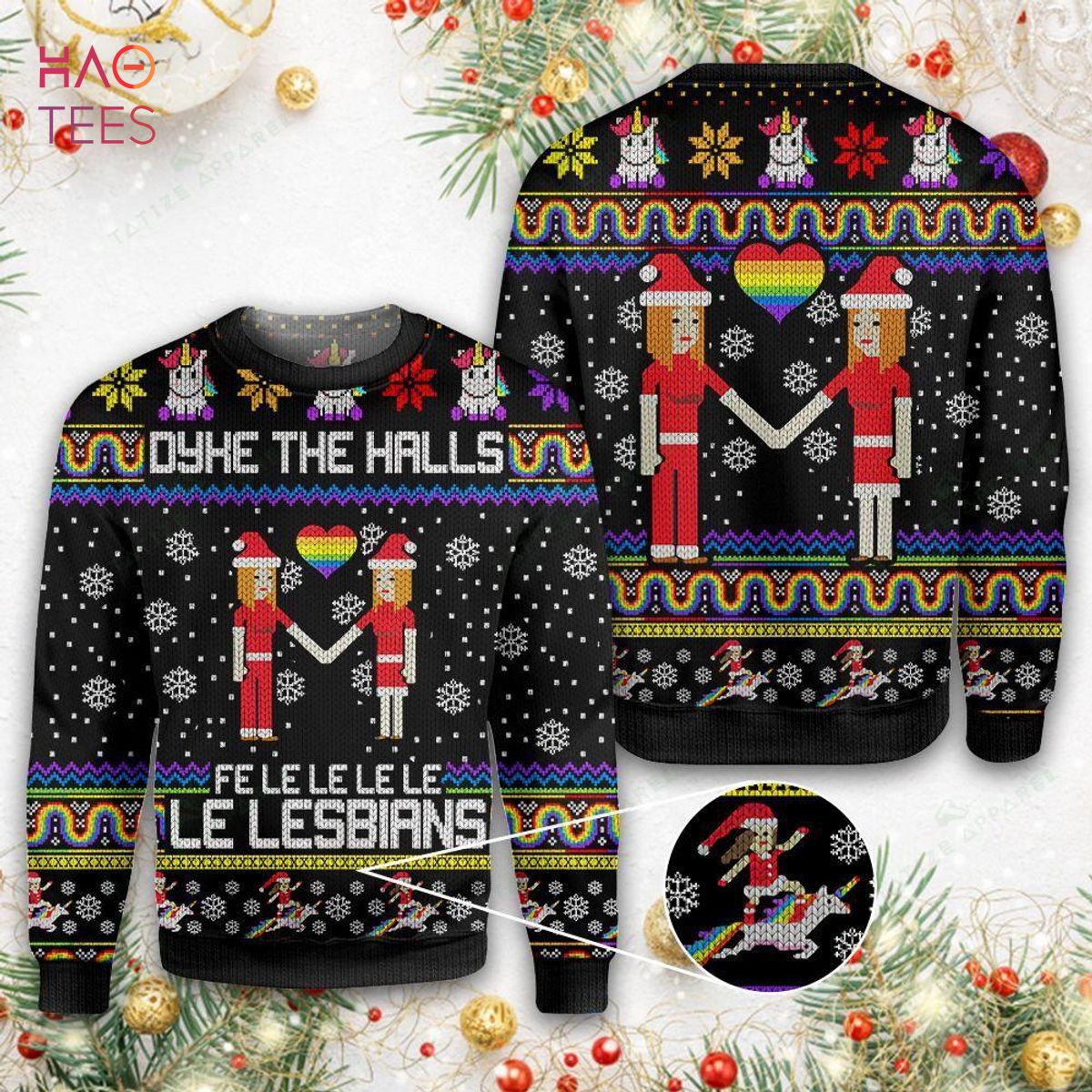 LGBT Lesbians Ugly Christmas Sweater